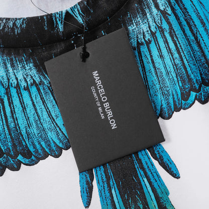 Men Women MB Brand Wings Print Marcelo Burlon Top Quality Short Sleeve T-Shirts Quick-Drying T-Shirt Sports Casual Y2K Street