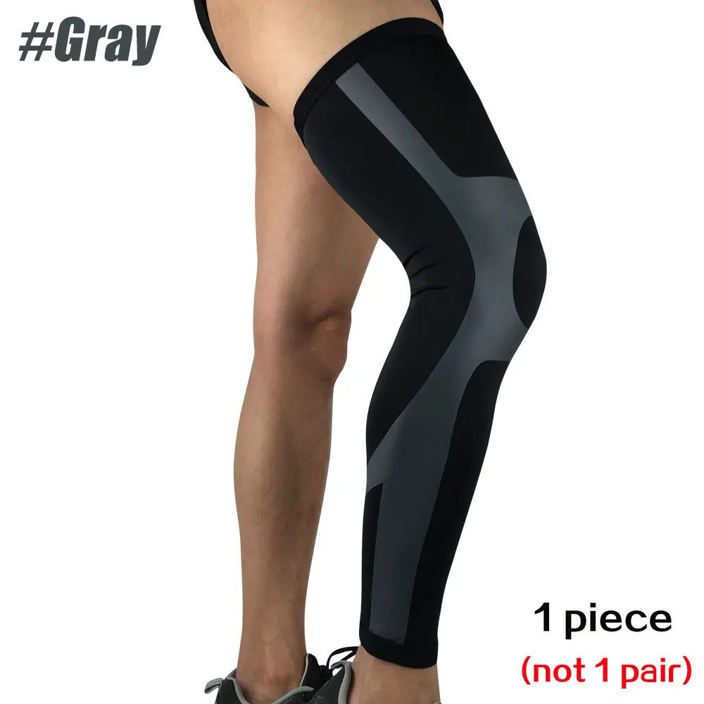 1 PCS Full Leg Compression Sleeve Knee Pads Cycling Leg Warmers Long Leg Sleeves Cycling Bicycle MTB Riding Legwarmers Men Women