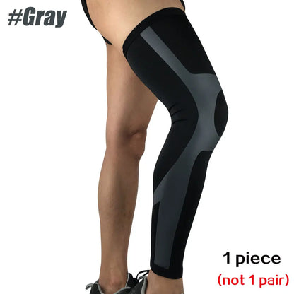 1 PCS Full Leg Compression Sleeve Knee Pads Cycling Leg Warmers Long Leg Sleeves Cycling Bicycle MTB Riding Legwarmers Men Women