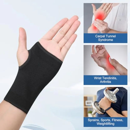 Palm Brace Wrist Support Sleeves 1 Pair Everyday Use Compression Carpal Tunnel Wrist Brace for Wrist Pain Relief Fitness Gloves