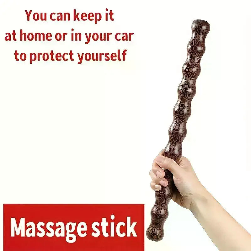 41cm Multi-Functional Chicken Wing Shaped Wooden Massage Stick Body Shaping Muscle Relaxation Massage Roller Tool