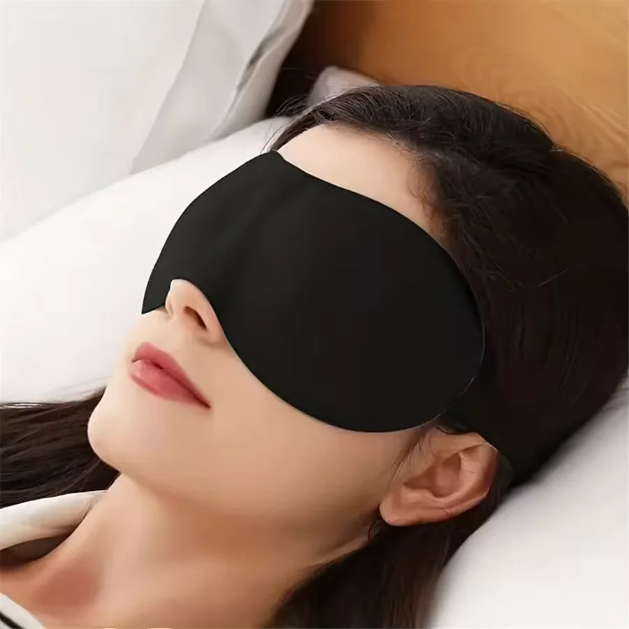 3D Smooth Natural Sleep Mask Fully Adjustable Shoulder Strap Unisex Essential for Travel Peaceful Sleep Blindfold Light Eyepatch