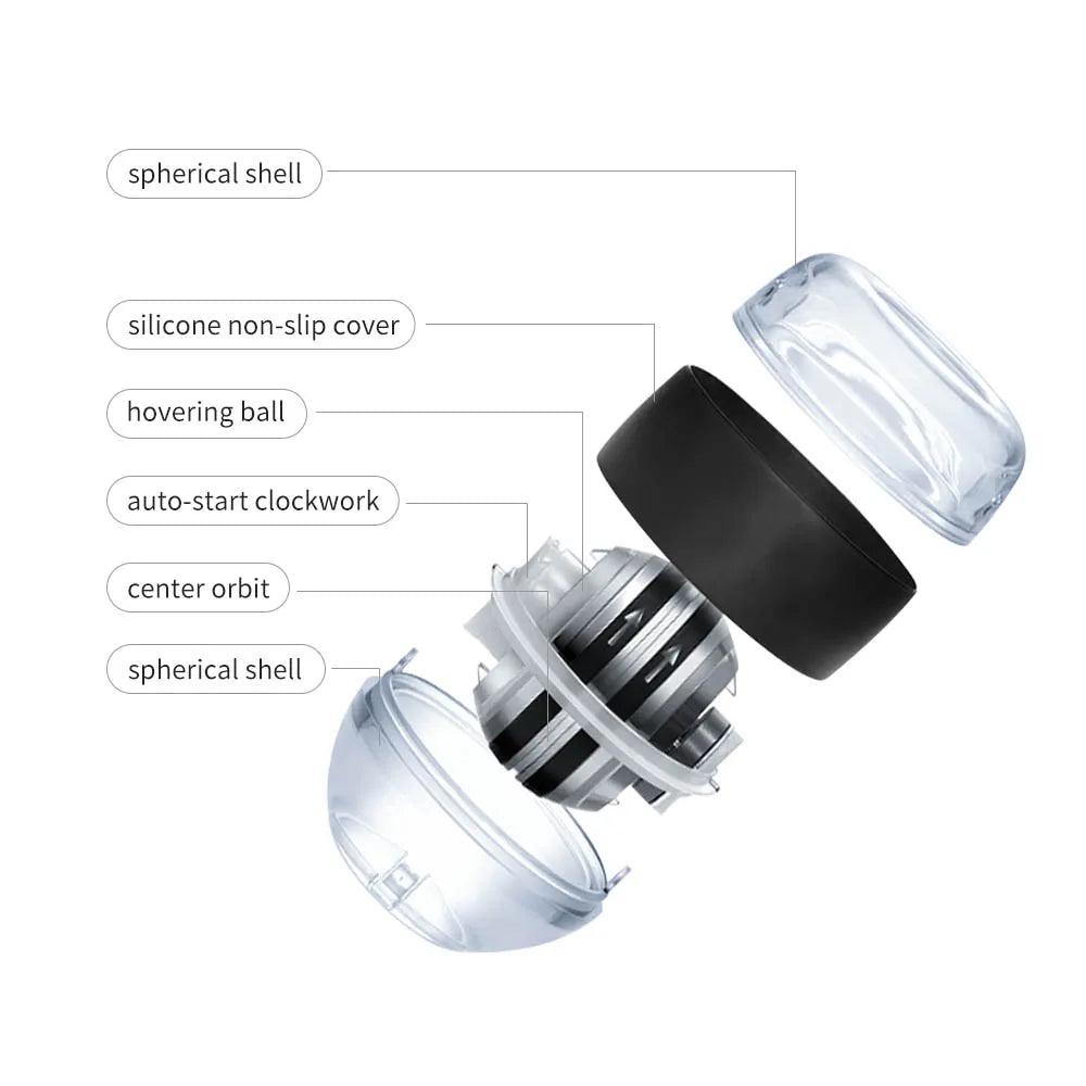 Power Wrist  Hand Ball Trainer Ball Wrist Strengthener Gyro Self-Starting Forearm Trainer Gyro Ball for Strengthening Muscles