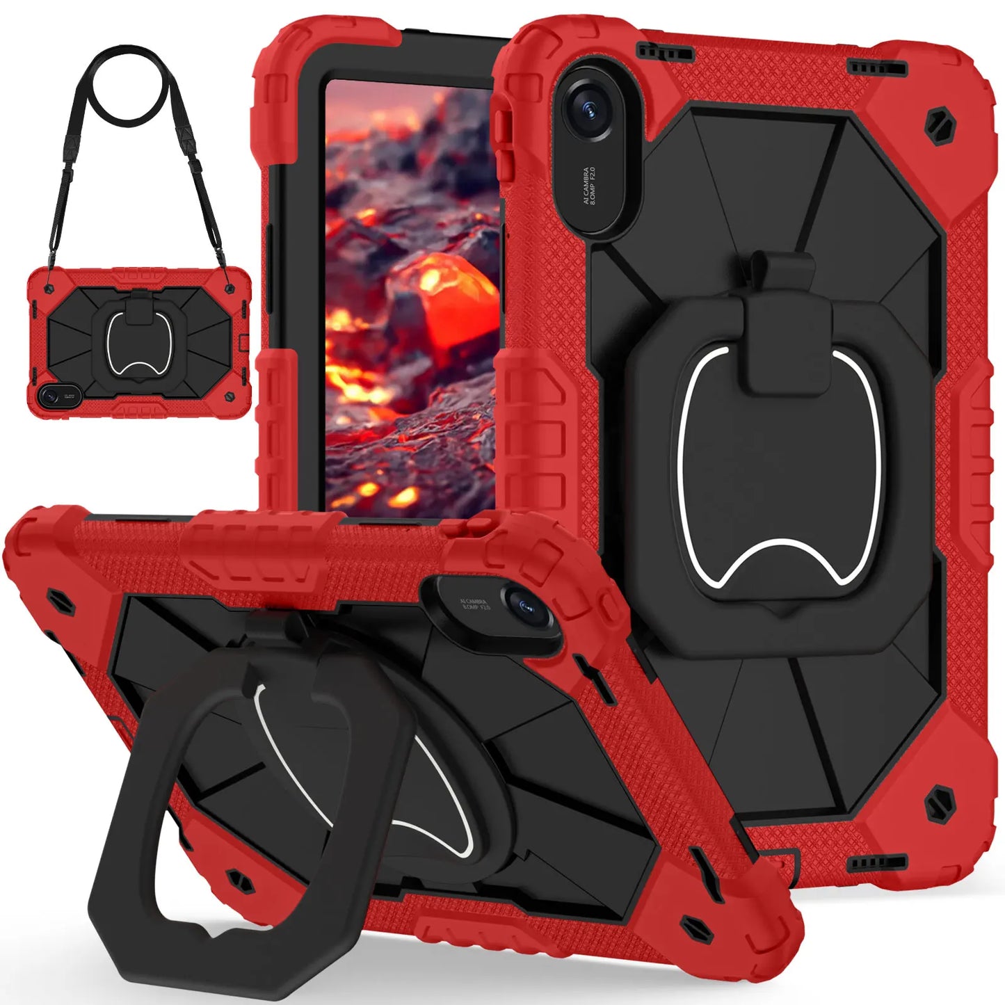 Heavy Duty Case for Xiaomi Redmi Pad 2 11 inch 2025 Shockproof Rotating Stand Cover for Redmi Pad 2 11" with Shoulder Strap