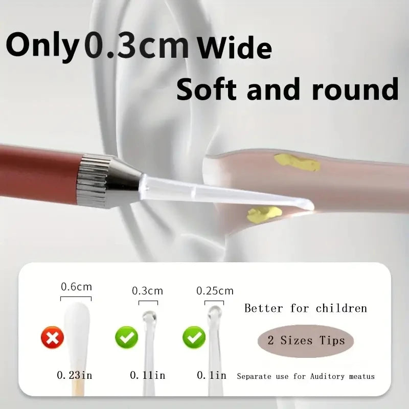 Stainless Steel Luminous Ear Scoop with Light Visual Ear Cleaner Handy Ear Picking Tool