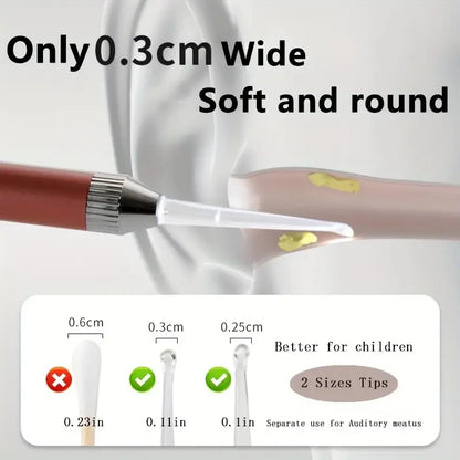 Stainless Steel Luminous Ear Scoop with Light Visual Ear Cleaner Handy Ear Picking Tool