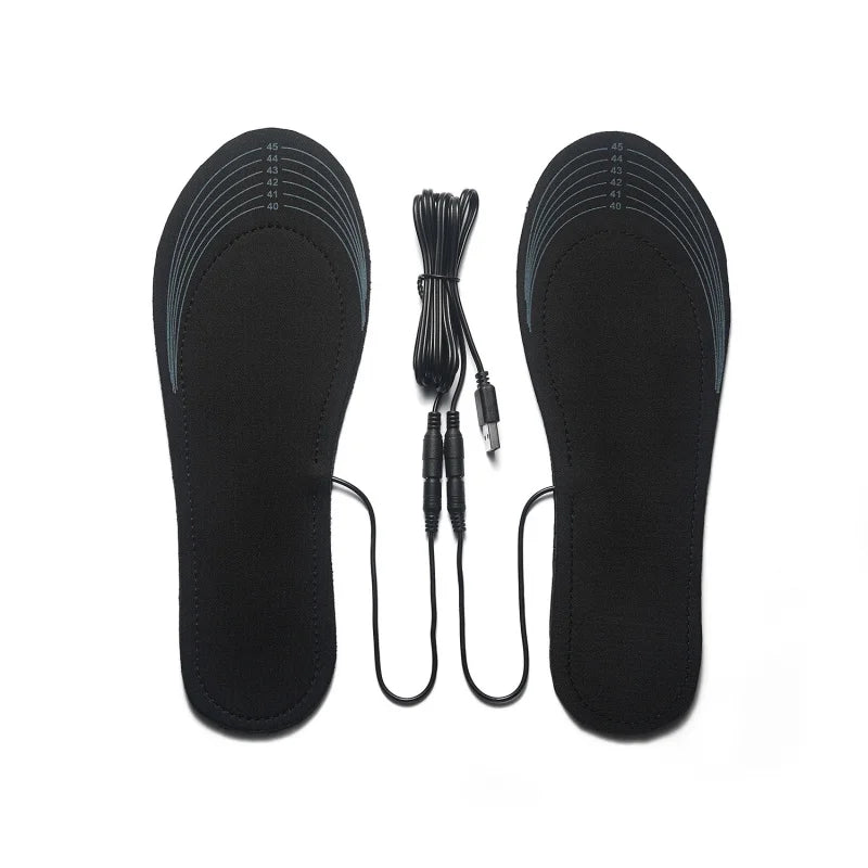 Winter Electric Heated Insoles USB Heating Feet Warmer Thermal Shoes Sock Pad Heated Insoles Washable Full Foot Fever Unisex