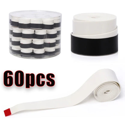 60 pcs Smooth Badminton Tennis Overgrips Antislip Fishing Rod Suck Sweat Band Bicycle Handlebar Dumbbells Pingpong Grips Tapes