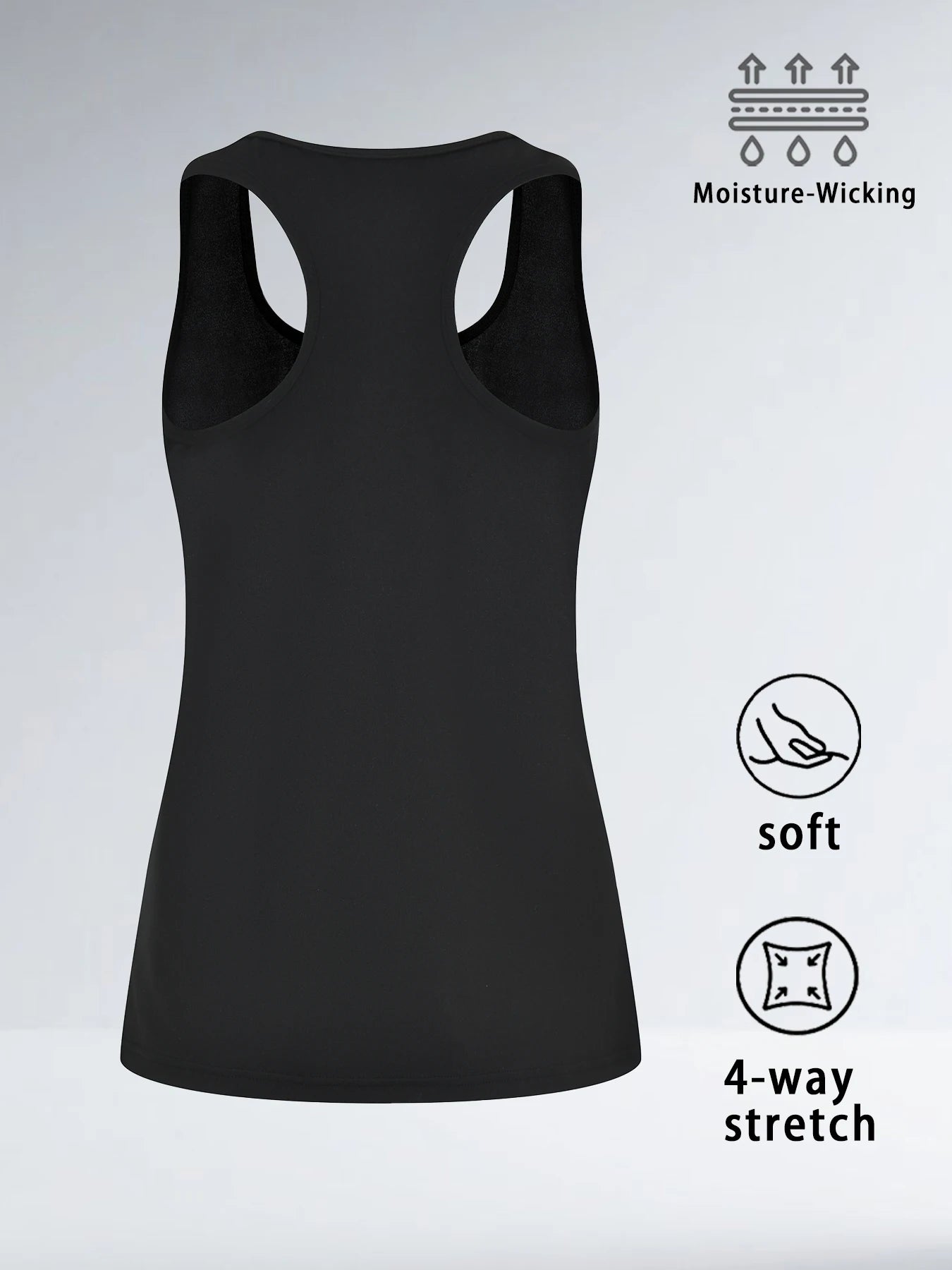 Super Soft Workout Tank Tops for Women, Moisture-Wicking Athletic Racerback Sports Tank Tops for Running Tennis Yoga