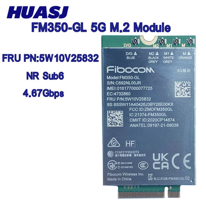 FM350-GL 5G NR M.2 Sub6 4*4 MIMO FRU 5W10V25832 For ThinkPad P1 Gen5 T14s Gen3 X13 Gen3 X1 Carbon 10th Gen X1 Yoga 7th Gen