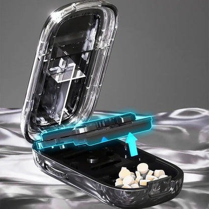 New Quartering Pill Cutter Storage Box Portable Drug Tablet Medicine Dustproof Divider Organizer Crusher 1/2 1/4Pill Cutter