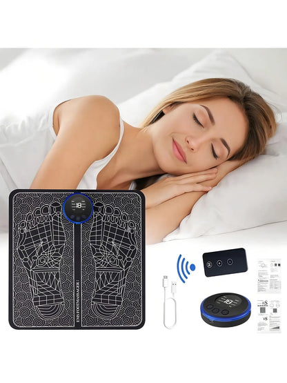 EMS Foot Massager Rechargeable Massage Pad Foot Relaxation Pad Electric Foot Massage Tools Promote Blood Circulation