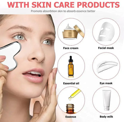 Gua Sha Board Guasha Massage for Face Stainless Steel Body Massager Facial Scraping Plate SPA  Guasha Scraper for Neck Back