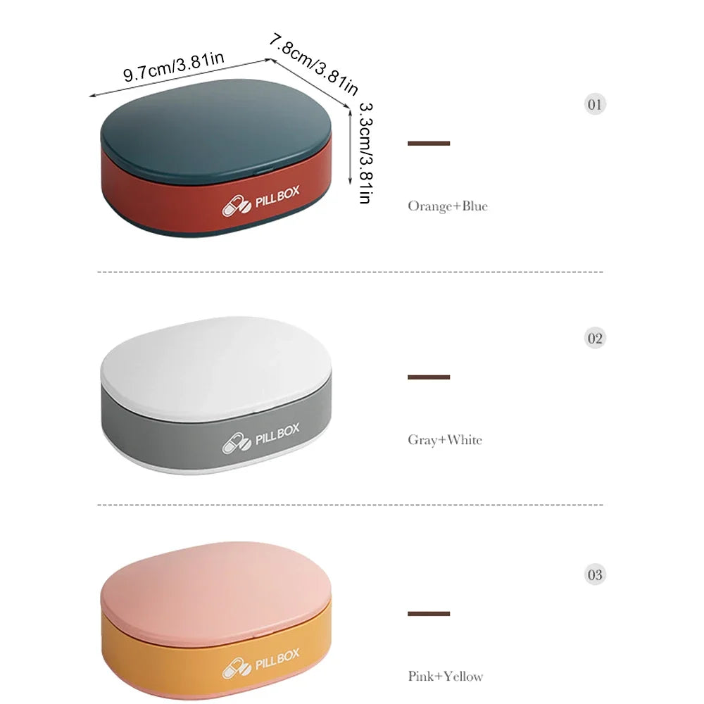 1pc Travel Pill Organizer, 6 Compartments Portable Pill Case To Hold Vitamins, Small Pills Container Medicine Organizer