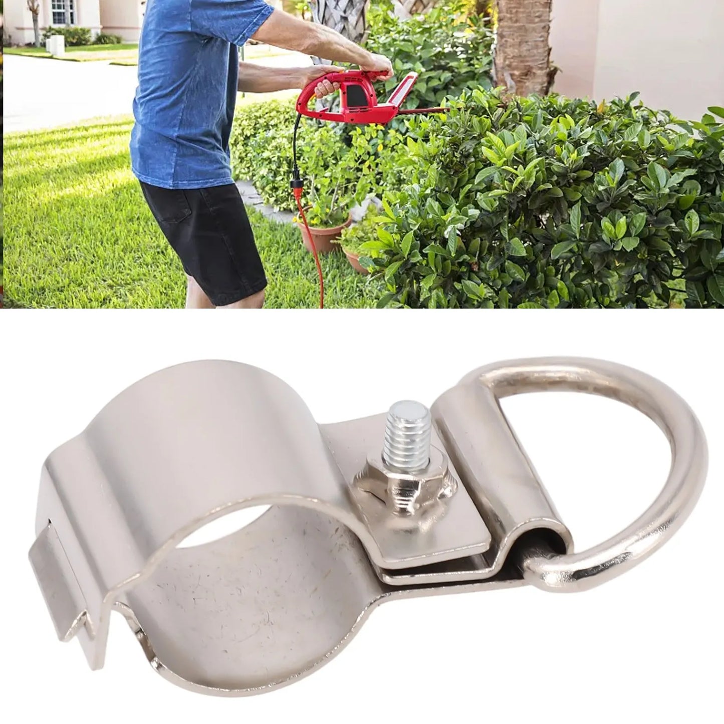 1pc Metal Shoulder Strap Trimmer Shaft Clamp Clip Compatible With EGO 56V String Outdoor Garden Power Tools Accessories
