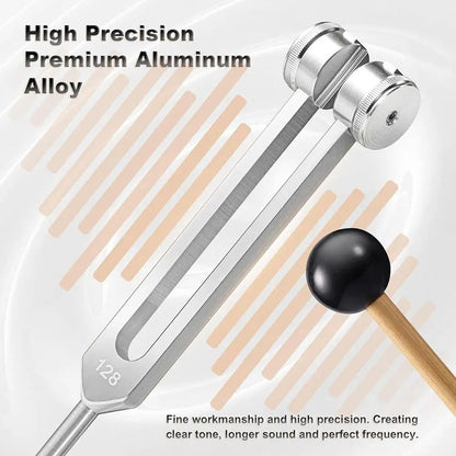 128 Hz Tuning Fork For Healing, Alloy Healing Chakra 528 Hz Sensory Tuning Fork Sound Therapy Yoga And Meditation Accessories