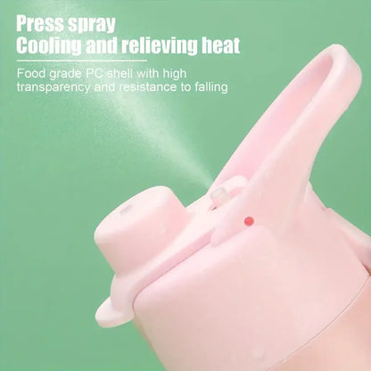 1-4PCS Gradient Spray Portable Sports Water Bottle Mist Spray Bottle for Outdoor Activities Gym Fitness Reusable Leak Proof