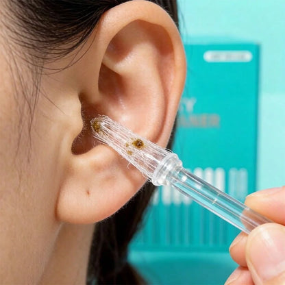 Gentle Ear Wax Cleaner for Sensitive Ears - Sticky Ear Cleaner， Hygienic Disposable Ear Picks with Travel Case,  Earwax Removal Tool by
