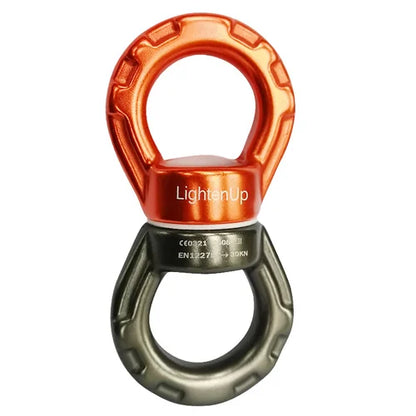 35KN Swing Swivel Aluminum Alloy Rotating Ring Aerial Yoga Hammock Rotating Connector Outdoor Rock Climbing Bearing Swivel