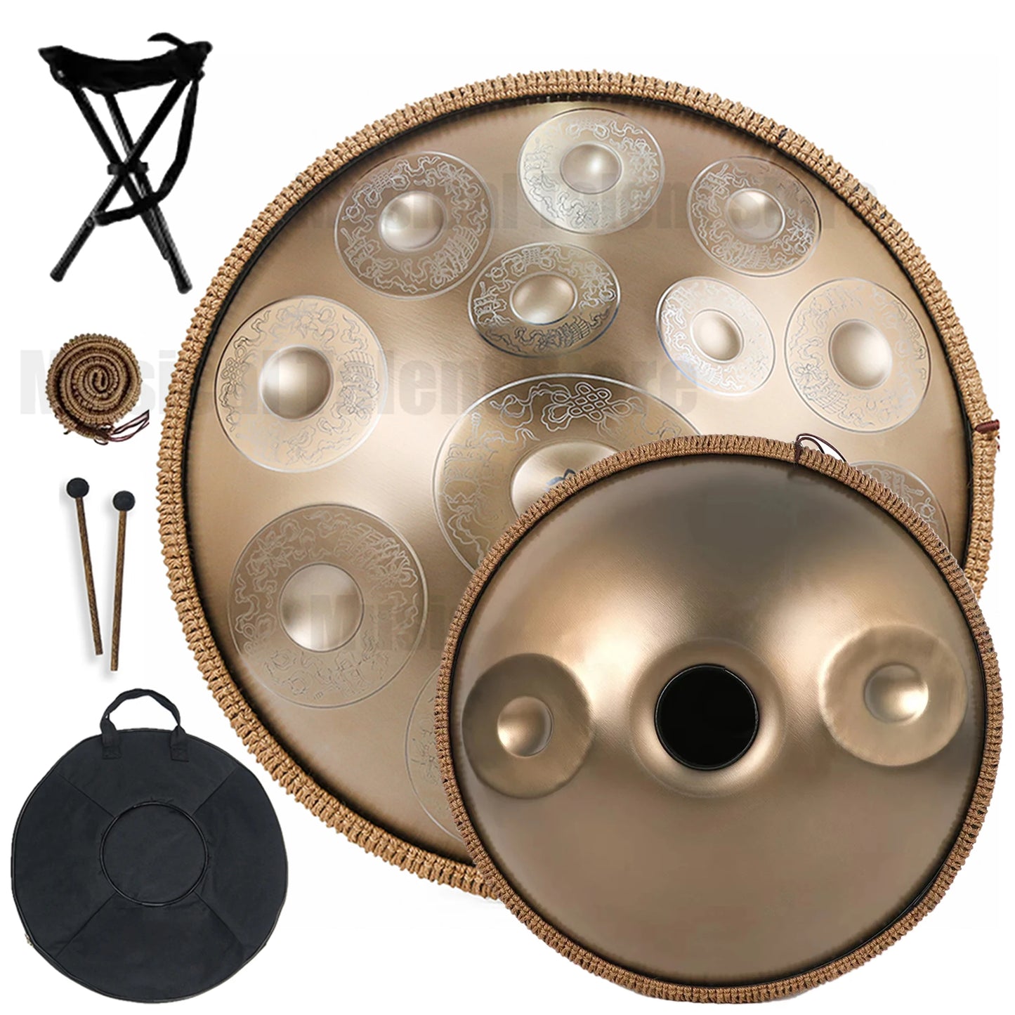 22inch9/10/12notes Steel Tongue Drum,Authentic Handpan,Professional Hand Plate,Meditation,Sound Therapy,yoga,relax
