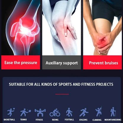Knee Support Adjustable Compression Knee Pads Knee Support Brace Sports Workout Protective Gear Stabilizer Elastic Breathable