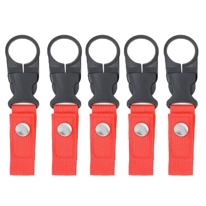 Webbing Water Bottle Holder Climbing Carabiner Belt Backpack Hanger Hooks Clip Multifunction Water Bottle Nylon Buckle Hook Clip