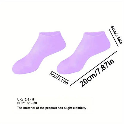 1 Pair of Silicone Socks, Suitable for Dry and Cracked Feet | Women's Foot Moisturizing Socks for Dry and Cracked Heels, Powerful Moisturizing Foot Care, Moisturizing Foot Mask