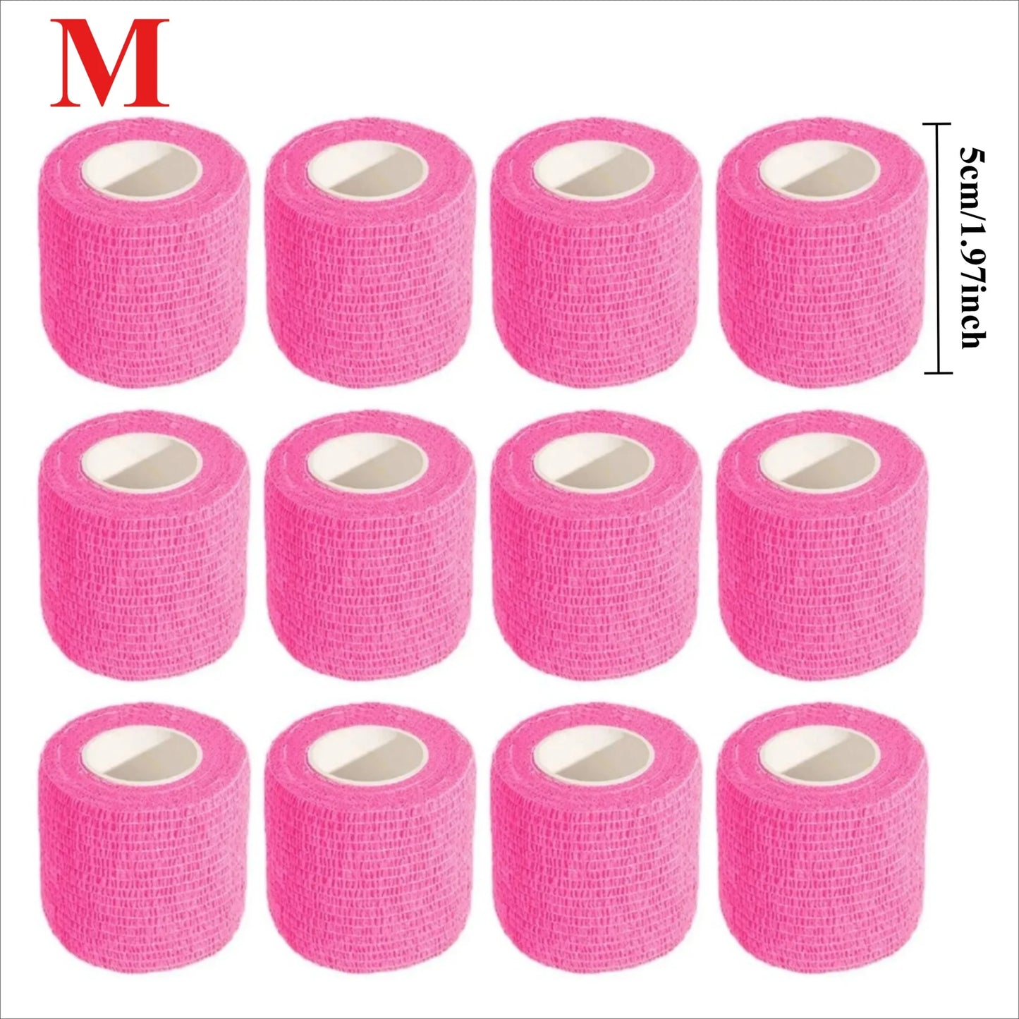 12/10pcs Colorful Sport Self Adhesive Elastic Bandage Wrap Tape Elastoplast For Knee Pad Finger Ankle Palm Aid Kit Pet Tool Warm