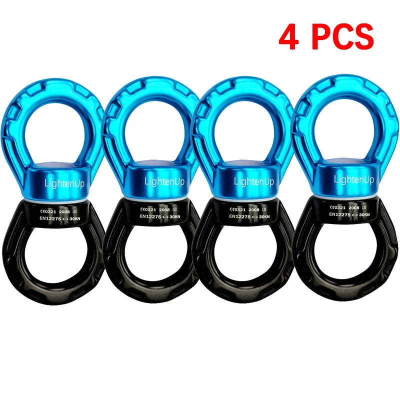 35KN Swing Swivel Aluminum Alloy Rotating Ring Aerial Yoga Hammock Rotating Connector Outdoor Rock Climbing Bearing Swivel