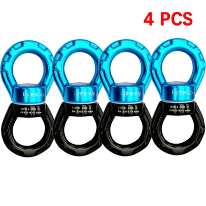 35KN Swing Swivel Aluminum Alloy Rotating Ring Aerial Yoga Hammock Rotating Connector Outdoor Rock Climbing Bearing Swivel