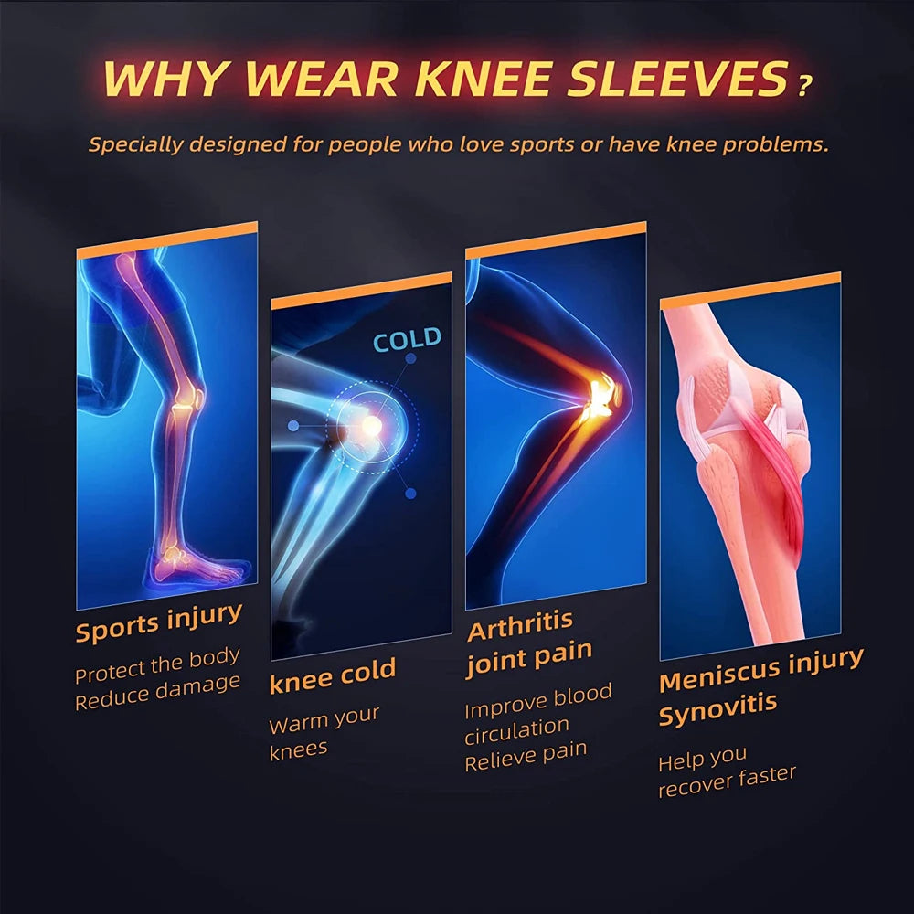 2Pcs Copper Knee Brace for Knee Pain - Copper Knee Compression Sleeves - Knee Pads for Sports,Meniscus Tear,ACL,Arthritis,Joint