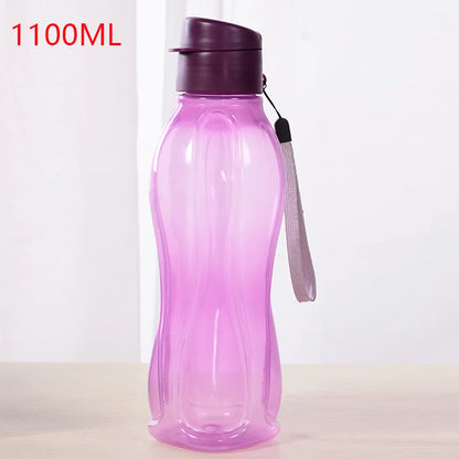 PP Sports Water Bottle Large Capacity Leak Proof Flip Top Drink Bottle with Handle Strap Outdoor Gym Water Drinking Bottle
