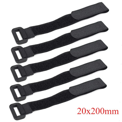 5PCS Bike Handlebar Straps Universal Nylon Tie Bands for Flashlight Gear Accessories Sticky Fastening Strap