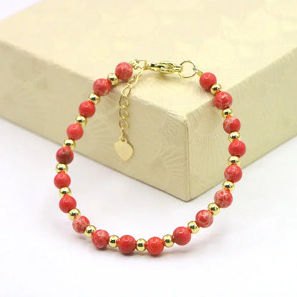Fashion Lovely Baby Baptism Bracelet Natural Stone Crystal Lobster Clasp Parts Yoga Christmas Wedding Girls Gift Jewelry Charm