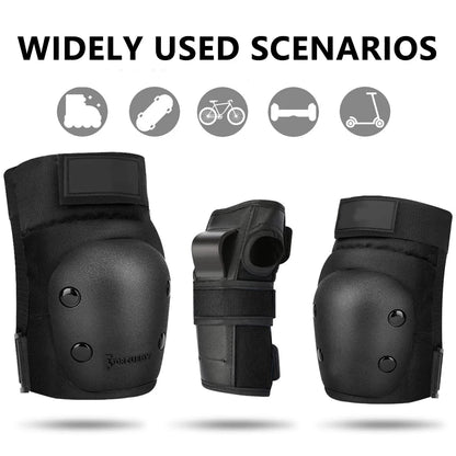 6PCS Adult/Kids Knee Pads Elbow Pads Wrist Guards 6 in 1 Protective Gear Set for Inline Roller Skating Skateboarding Scooter BMX