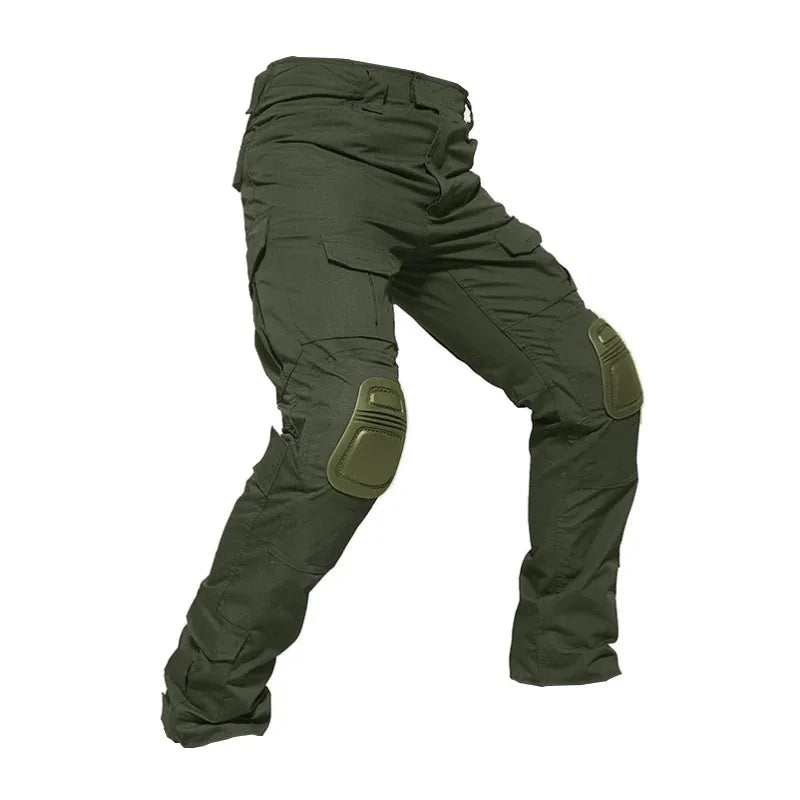 Men Combat Pants With Knee Pads Tactical Cargo Sport Long Trousers Camouflage Multicam Trekking Hunting Clothes