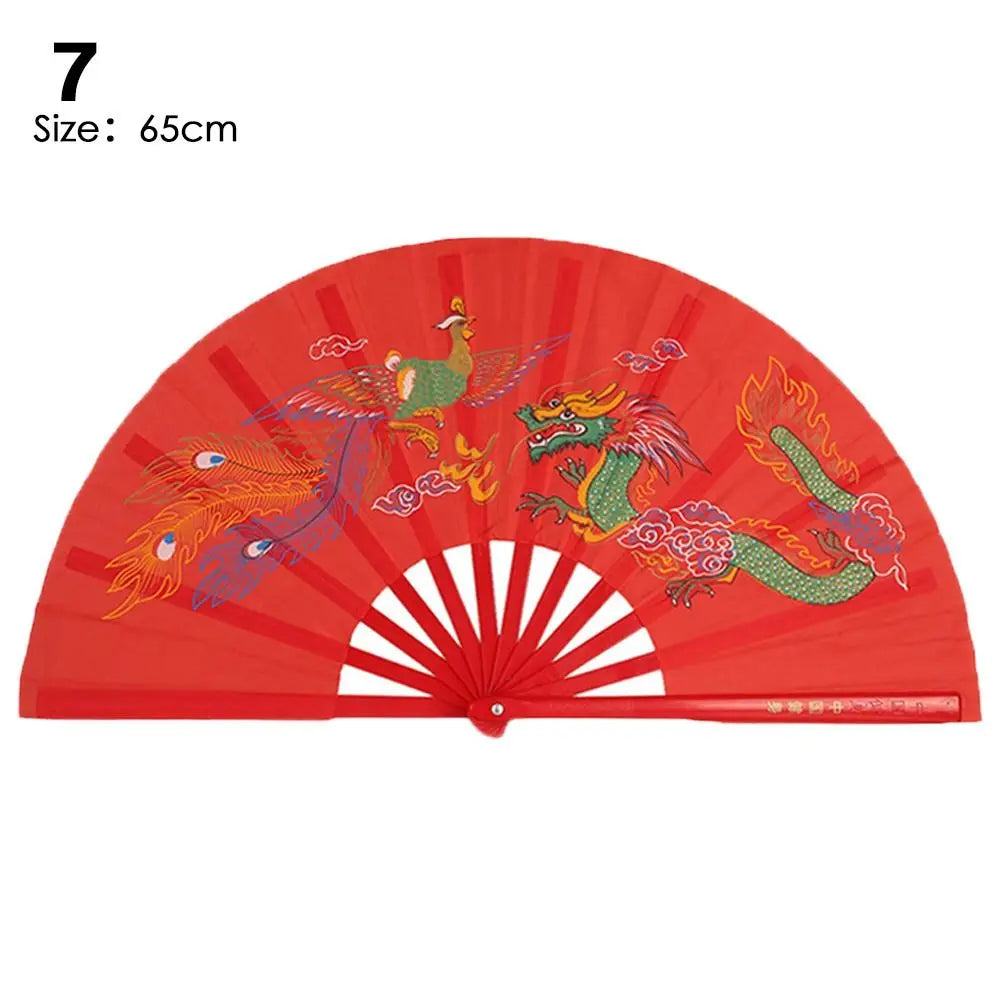 28/34cm Chinese Tai Chi Chinoiserie Gift Kung Fu Fan Folding Stage Fan Plastic Bone Fan Yoga Fan