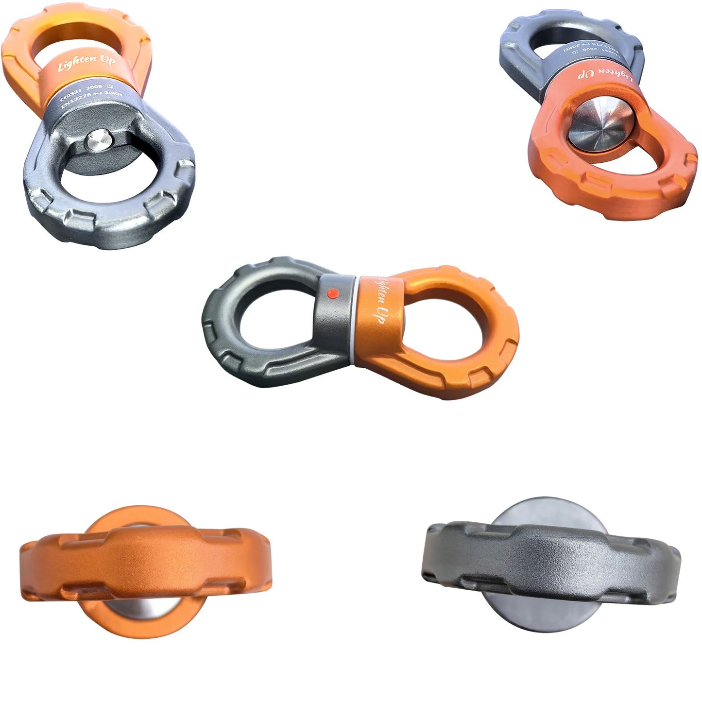 35KN Swing Swivel Aluminum Alloy Rotating Ring Aerial Yoga Hammock Rotating Connector Outdoor Rock Climbing Bearing Swivel