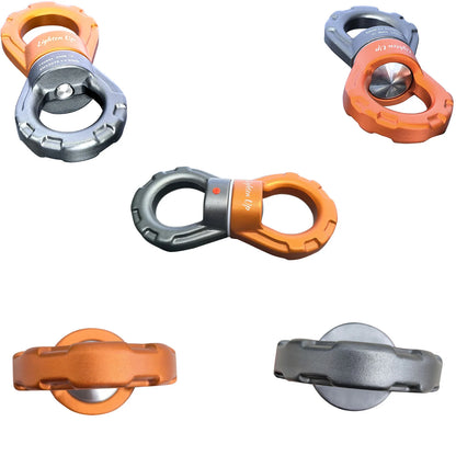 35KN Swing Swivel Aluminum Alloy Rotating Ring Aerial Yoga Hammock Rotating Connector Outdoor Rock Climbing Bearing Swivel