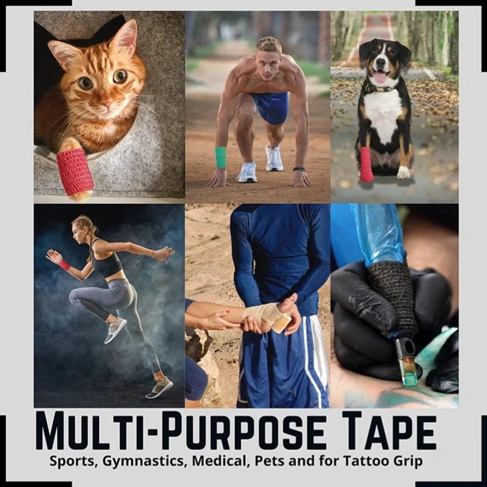 New Hot Elastic Bandage Elastoplast Self Adhesive Tape Sports Protect Wrist Palm Finger Arm Shoulder Knee Ankle Pets Leg Tattoo