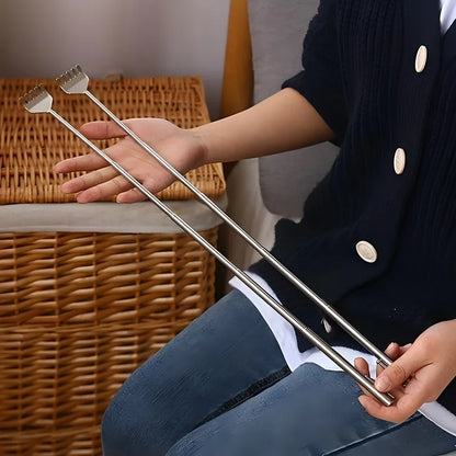 2pcs Extendable Back Scratcher for Men Portable Telescopic Metal Back Scratchers Back Hand Massager for Birthday Christmas Gifts