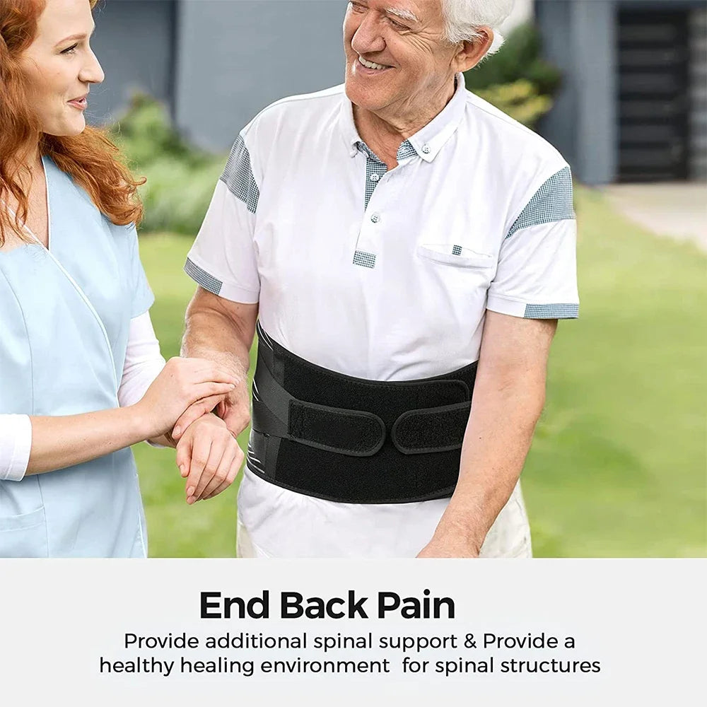 Tcare Sports Back Braces for Lower Back Pain Relief with 6 Stays,Breathable Back Support for Work, Anti-skid Lumbar Support Belt