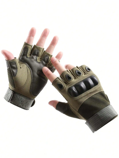 1Pari Half Finger Men Gloves Outdoor Military Tactical Gloves Sports Shooting Hunting Airsoft Motorcycle Cycling Gloves