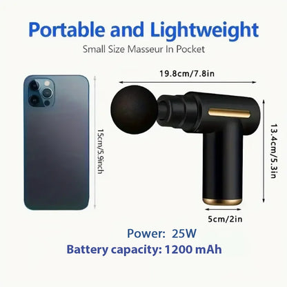 Mini Muscle Massage Gun Protable Body Massager Deep Handheld Percussion Massager For Body Back And Neck Leg