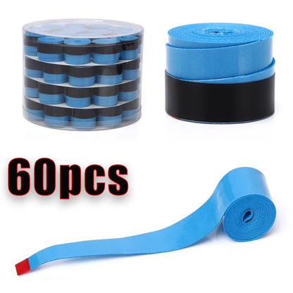 60 pcs Smooth Badminton Tennis Overgrips Antislip Fishing Rod Suck Sweat Band Bicycle Handlebar Dumbbells Pingpong Grips Tapes