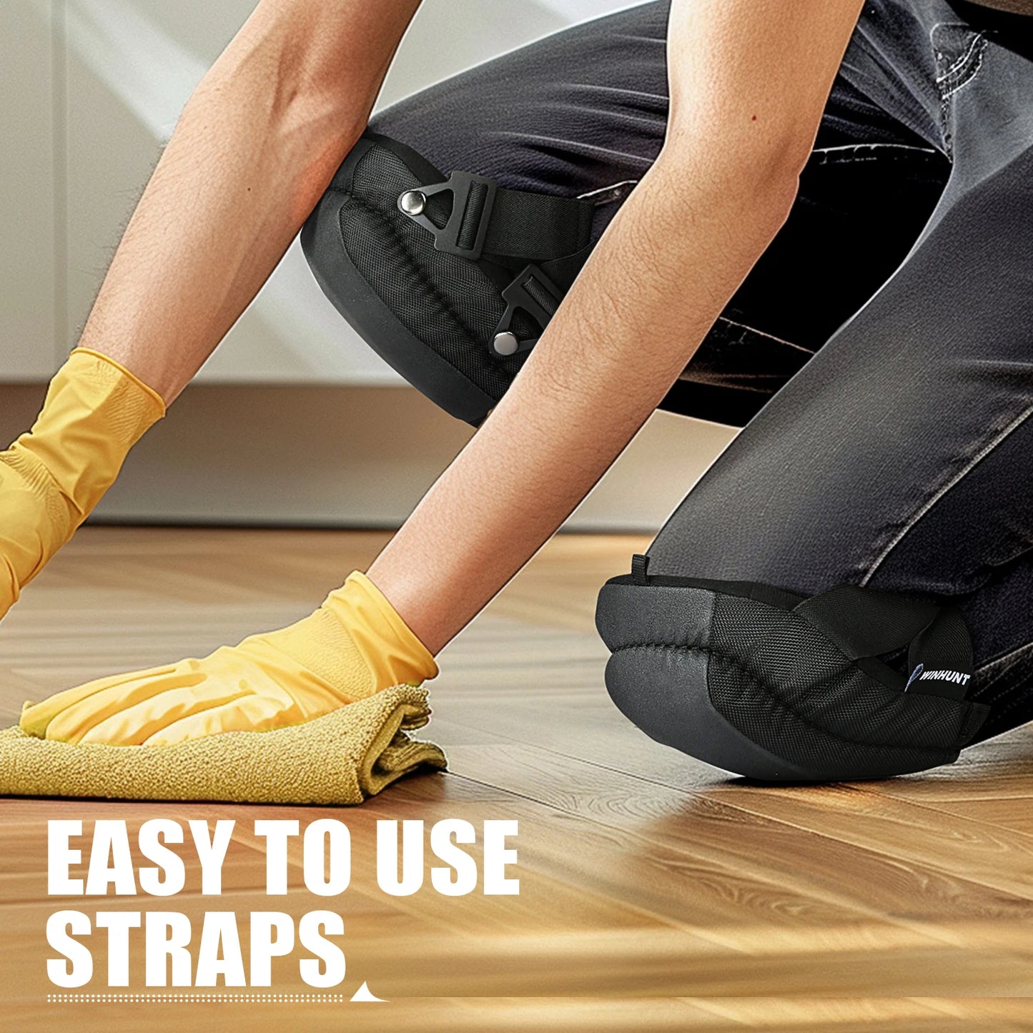 Knee Pads for Work - Heavy Duty Foam Padding Knee Pads with Strong Double Straps – Comfortable Knee Protection