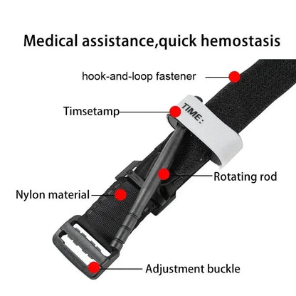 Tactical Tourniquet Emergency Emergency Strap Single Handed Medical First Aid Equipment for Hiking Camping Travel Outdoor Sports