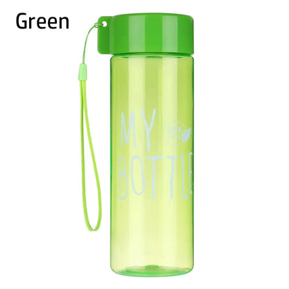 500ML Large Capacity Sports Water Bottle Transparent Drinking Cup Men Women Summer Outdoor Portable Plastic Coffee Juice Cup