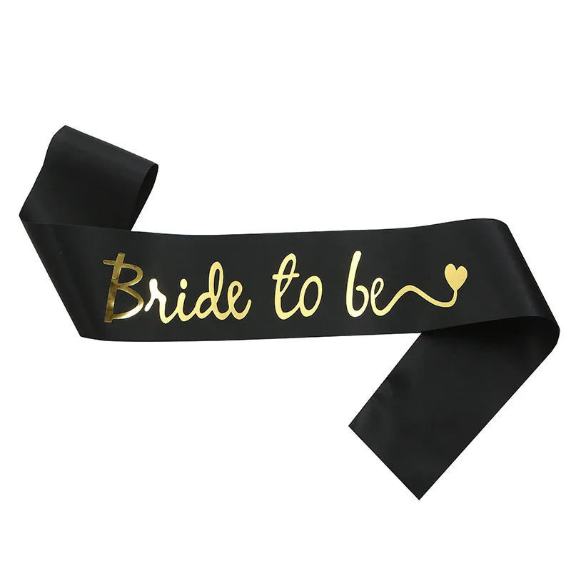 Bachelor Party Bride Bridesmaid Shoulder Strap Letter Bronzing BRIDE TO BE Ceremonial Strap TEAM BRIDE Wedding Supplies