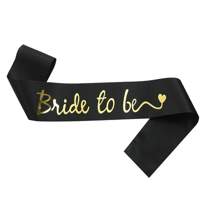 Bachelor Party Bride Bridesmaid Shoulder Strap Letter Bronzing BRIDE TO BE Ceremonial Strap TEAM BRIDE Wedding Supplies